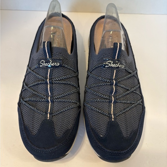 Skechers Air-Cooled Arch Fit navy blue slip-on sneakers size 8.5 - Picture 1 of 10